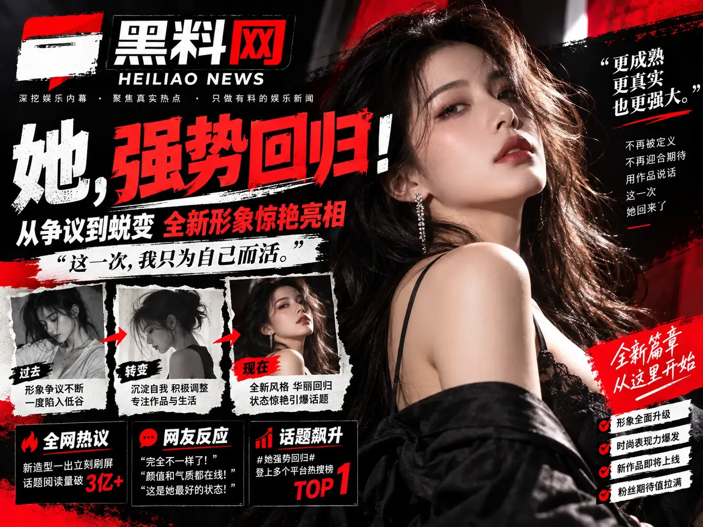 荧幕女主强势回归：新造型为何瞬间刷屏？
